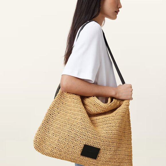 Asha Woven Straw Hobo Shoulder Bag - Picture 1 of 8